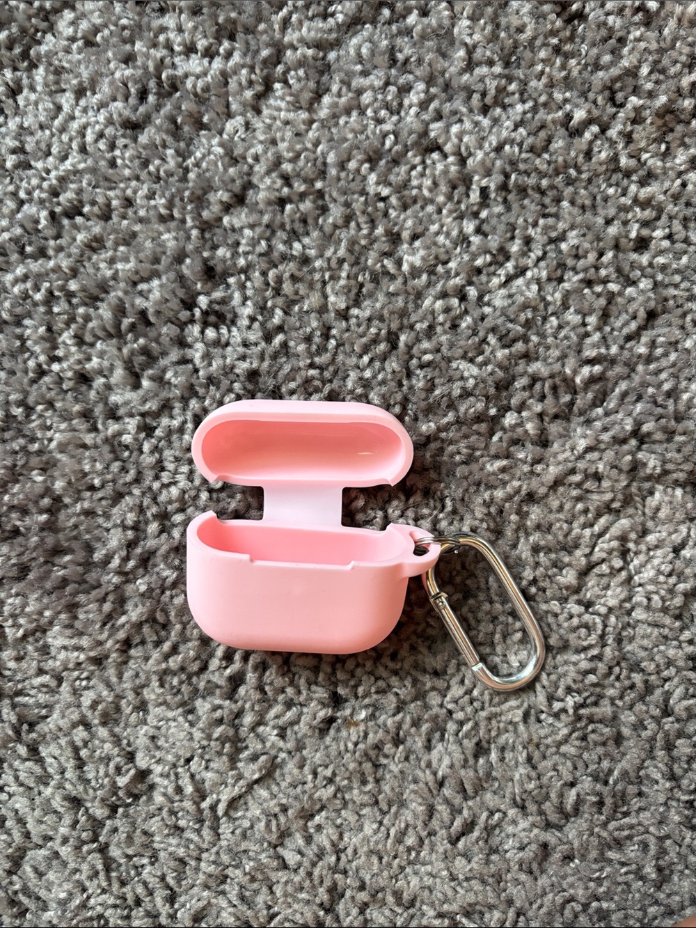 Amazon Pink Silicone Earbud Case with Carabiner